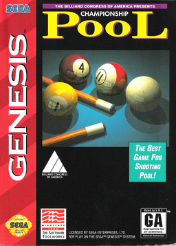 Championship Pool box art for Sega Genesis